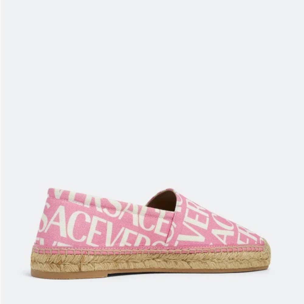 New Authentic VERSACE Espadrilles Rosado Versace La Greca Signature - Picture 5 of 15